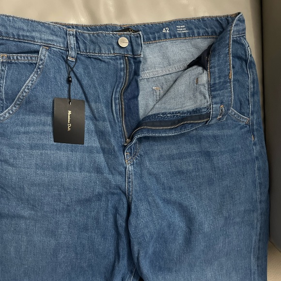 NWT - Massimo Dutti Women’s Premium High Rise Loose Leg Jeans - Size 10 - Picture 3 of 10